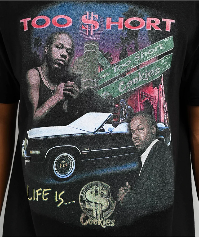 Cookies x Too Short Rap Collage Black T-Shirt | Arden Fair