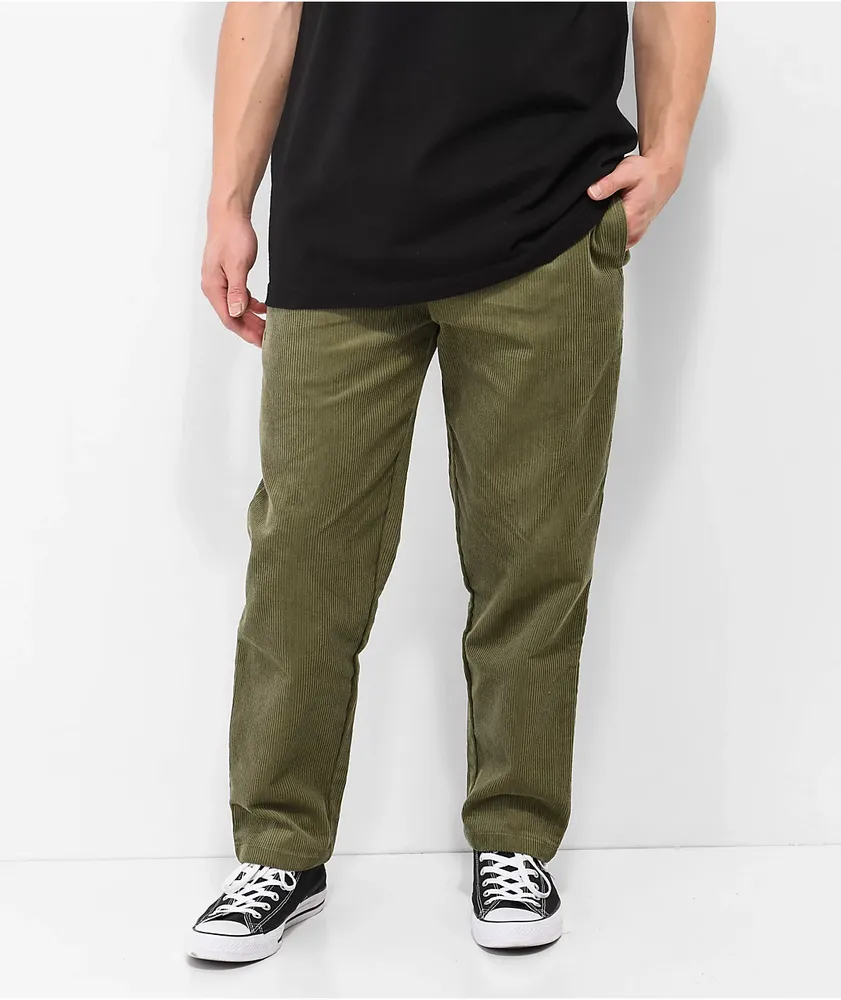 Khaki corduroy pants sales