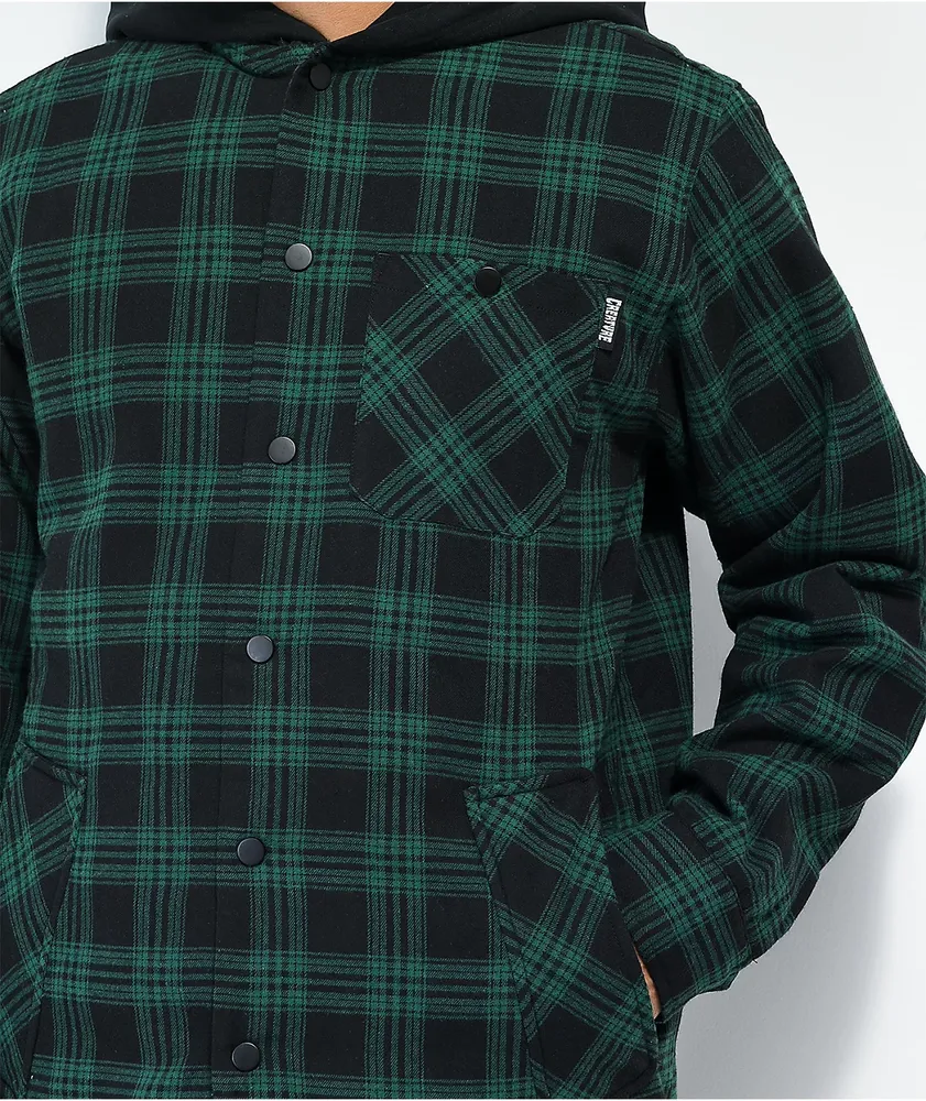 Green store flannel jacket