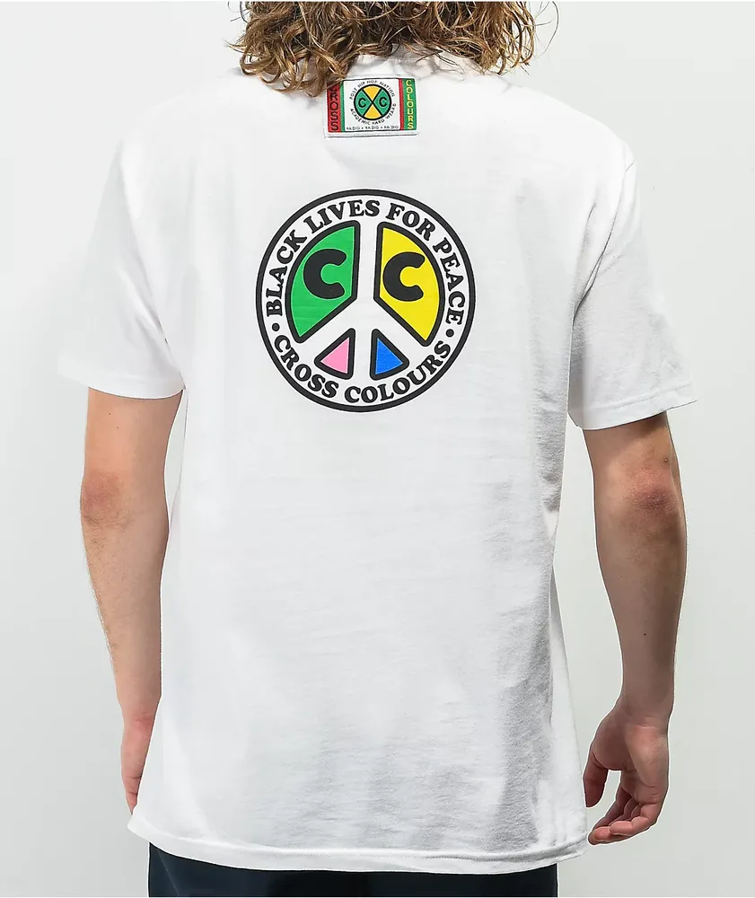 Cross Colours Black Lives For Peace White T Shirt Hamilton Place