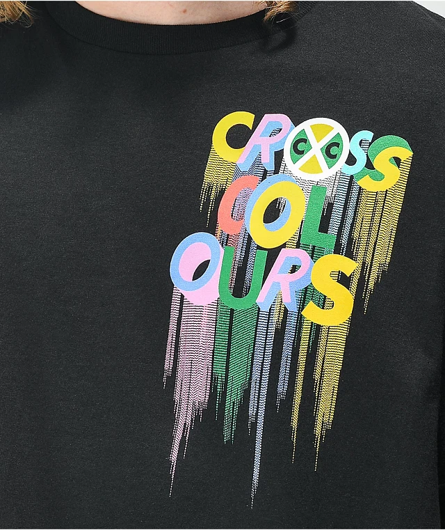 Cross Colours Drip Black T-Shirt | MainPlace Mall
