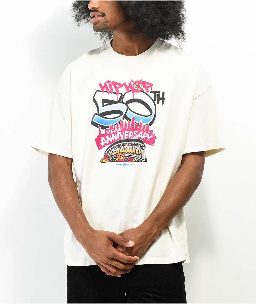 Cross Colours Hip Hop 50th Anniversary Sand T-Shirt at CoolSprings