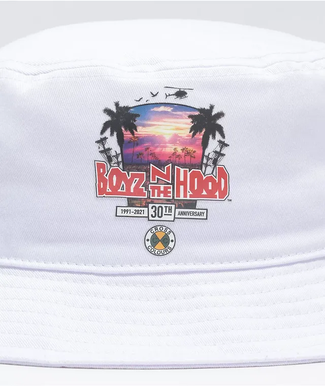 Cross Colours x Boyz N The Hood White Bucket Hat | MainPlace Mall
