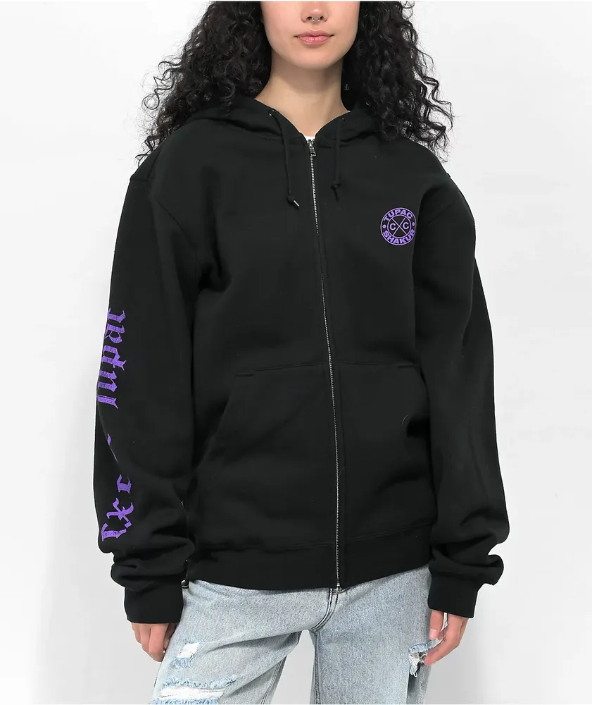 Tupac zip up hotsell hoodie