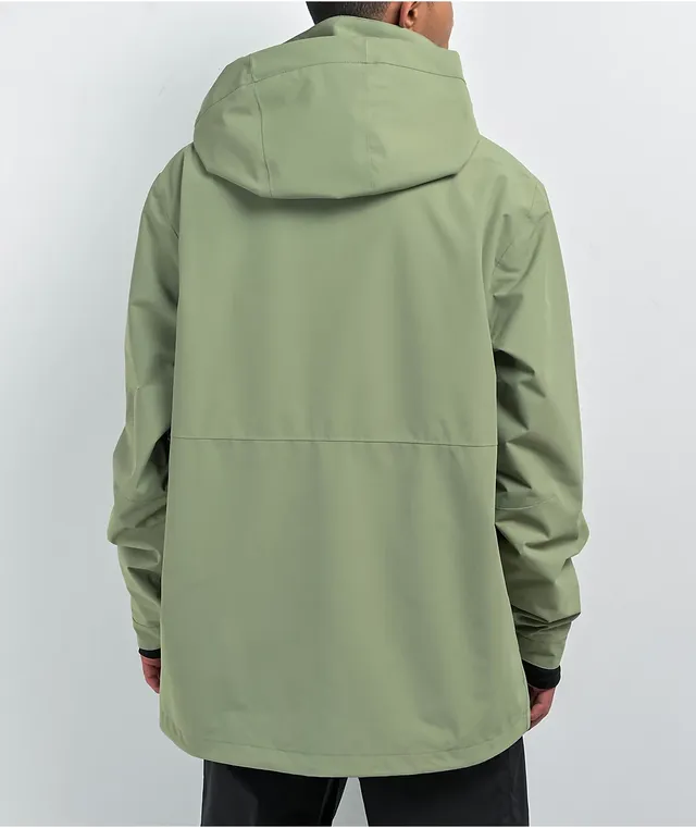 Olive green snowboard jacket shop