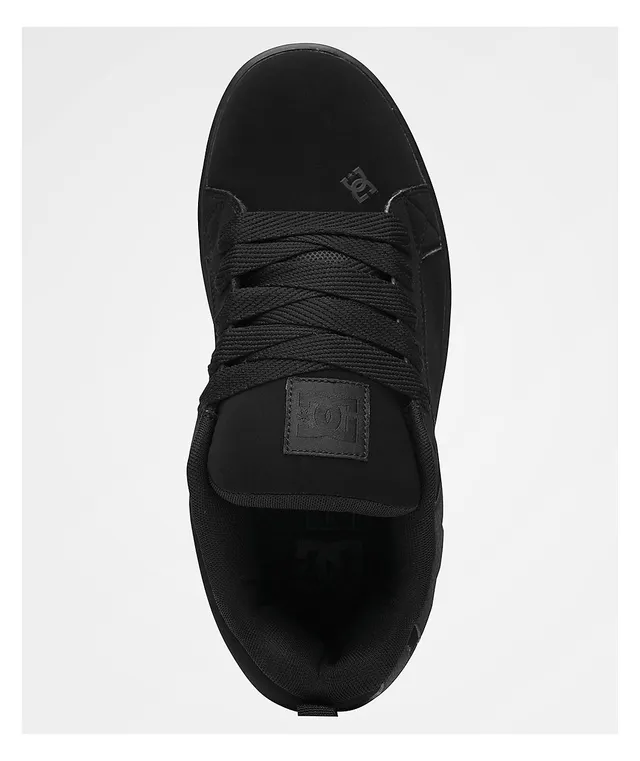 DC Court Graffik All Black Skate Shoes Pueblo Mall