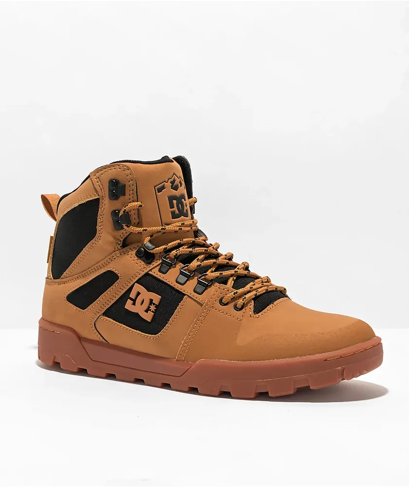 DC Pure High Top Wheat & Black Work Boots Hamilton Place