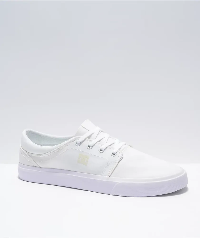 DC Trase TX White Skate Shoes CoolSprings Galleria