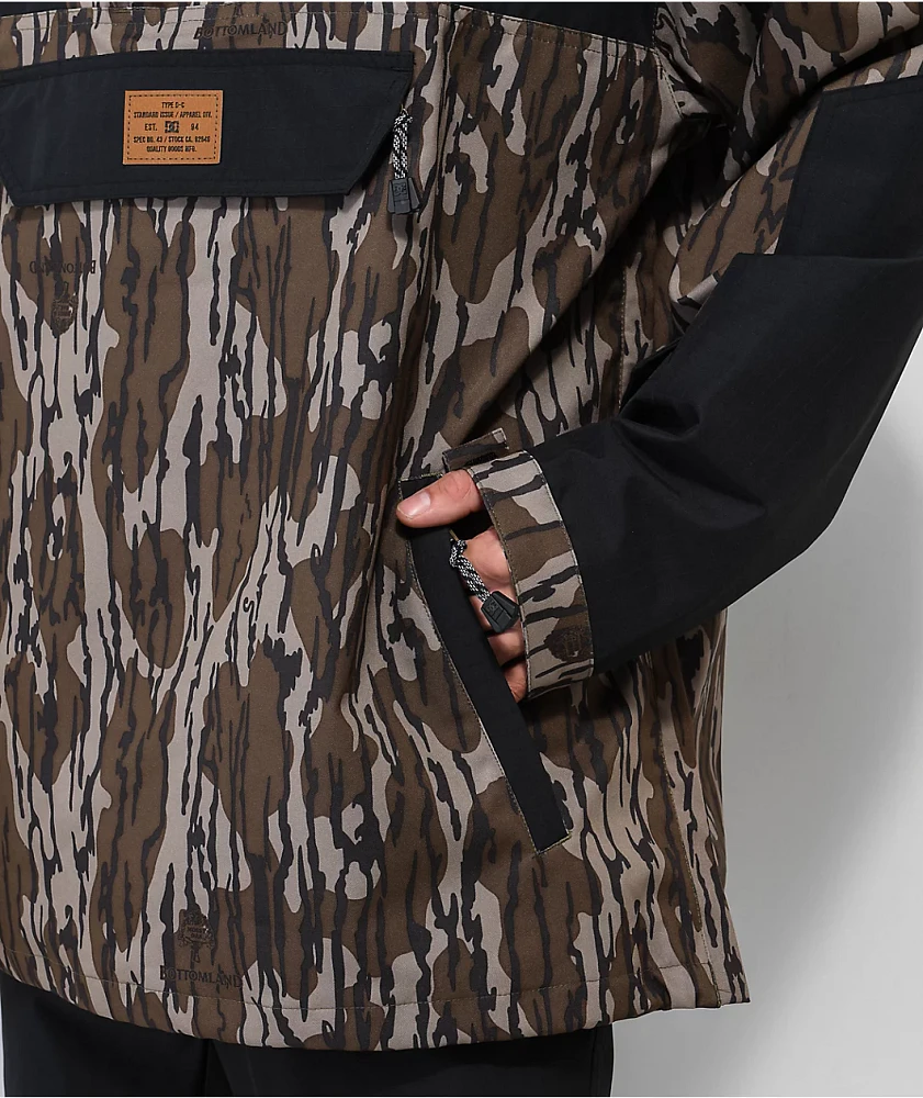 DC x Mossy Oak 43 Bottomland Camo Anorak Snowboarding Jacket