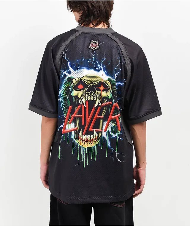 XL USA製古着◎SLAYER ゲームシャツ 丈81 ユニセックス