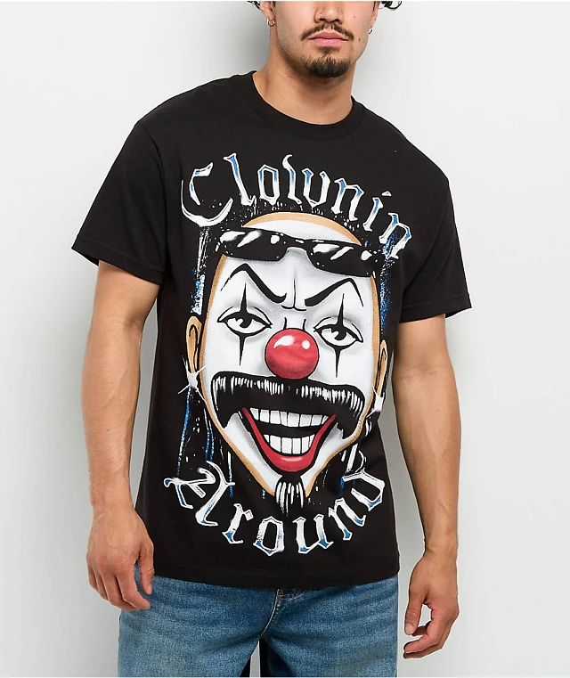 DGA Homies Big Face Clown Black T-Shirt | MainPlace Mall