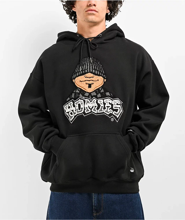 HOMIES network Sサイズ ブラック DGA Homies Eightball Big Head Black Hoodie | MainPlace Mall