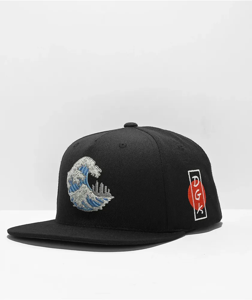 DGK Break Black Snapback Hat Hamilton Place