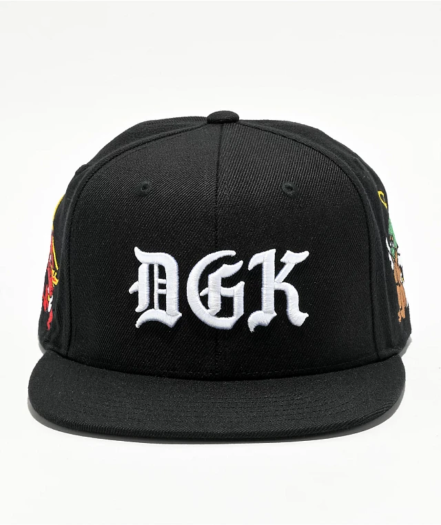 DGK Crazy Life Black Snapback Hat | MainPlace Mall