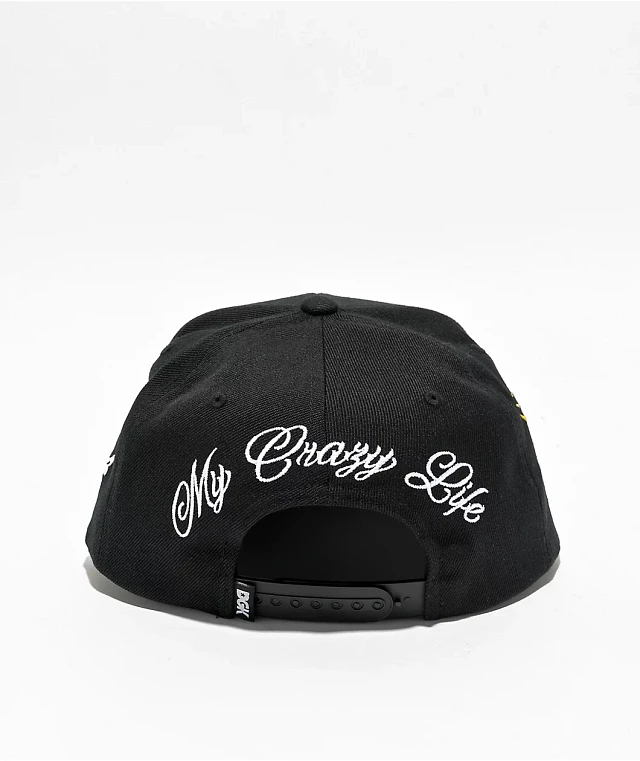 DGK Crazy Life Black Snapback Hat | Arden Fair