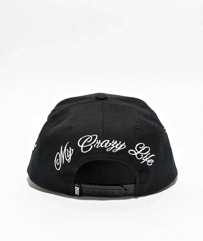 DGK Crazy Life Black Snapback Hat | MainPlace Mall