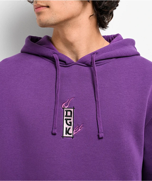 Purple fire hoodie online