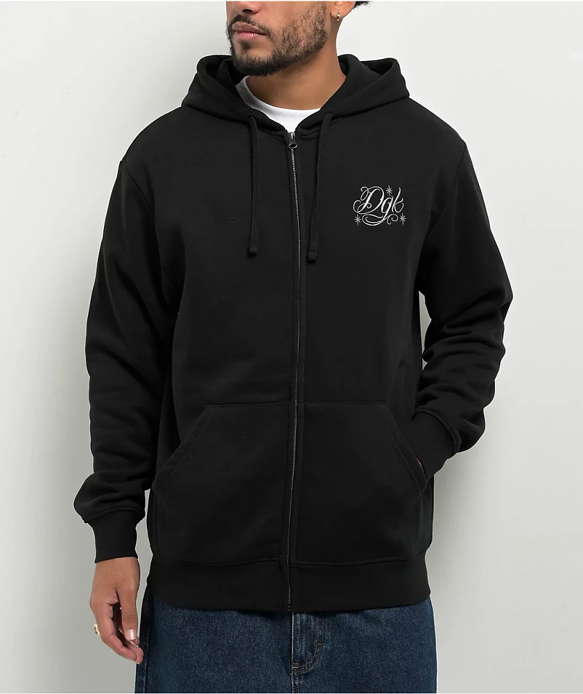 DGK Fool For You Black Zip Hoodie | MainPlace Mall