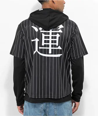 Primitive 2fer black baseball hoodie 2025
