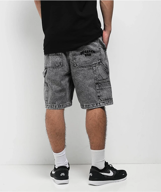 Primitive Temptation Black Wash Denim Shorts at Hamilton Place in