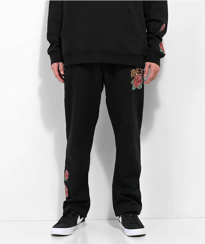 DGK Guadalupe Embroidered Black Sweatpants CoolSprings Galleria