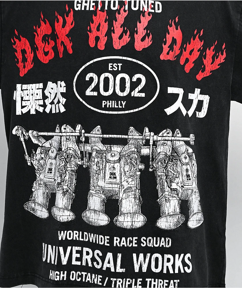 DGK Hakosuka Heavyweight Black Wash T-Shirt | Arden Fair