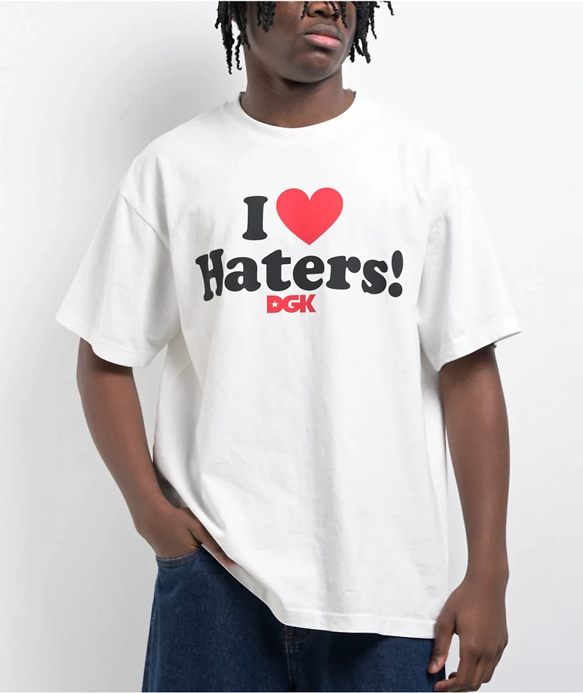 DGK I Love Haters Heavyweight White T-Shirt at Hamilton Place in