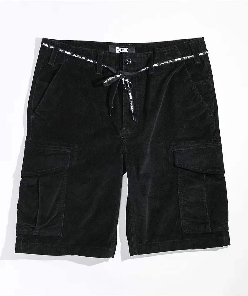 DGK O.G.S. Black Corduroy Cargo Shorts CoolSprings Galleria