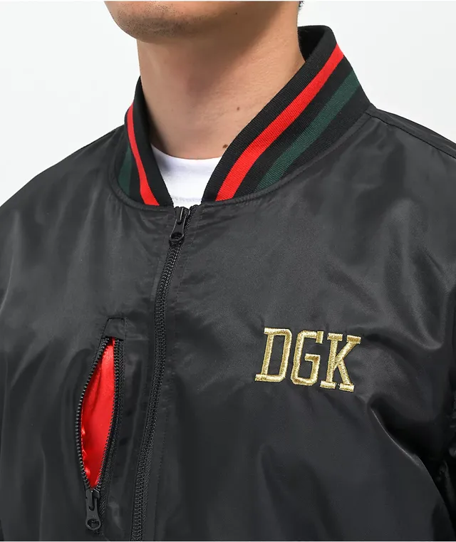 DGK Prime Black Bomber Jacket The Pen Centre