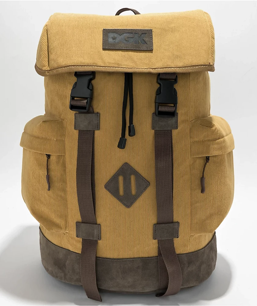 Tan corduroy backpack on sale