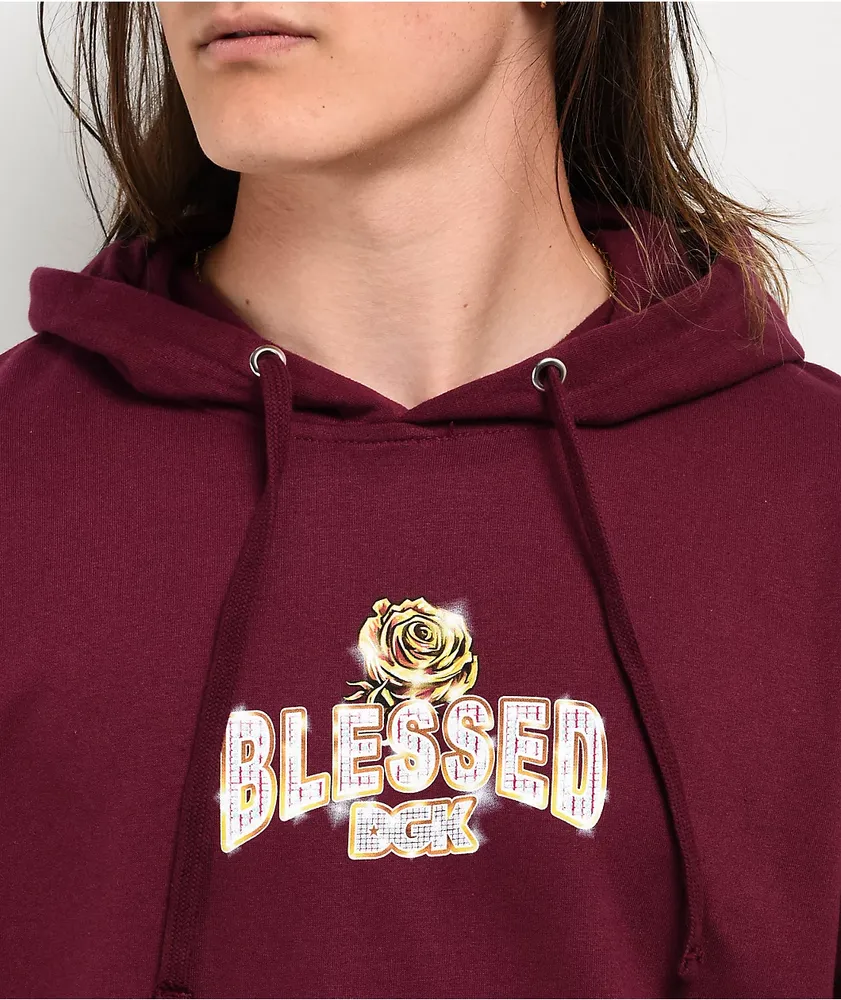 DGK Stay Blessed Burgundy Hoodie Coquitlam Centre