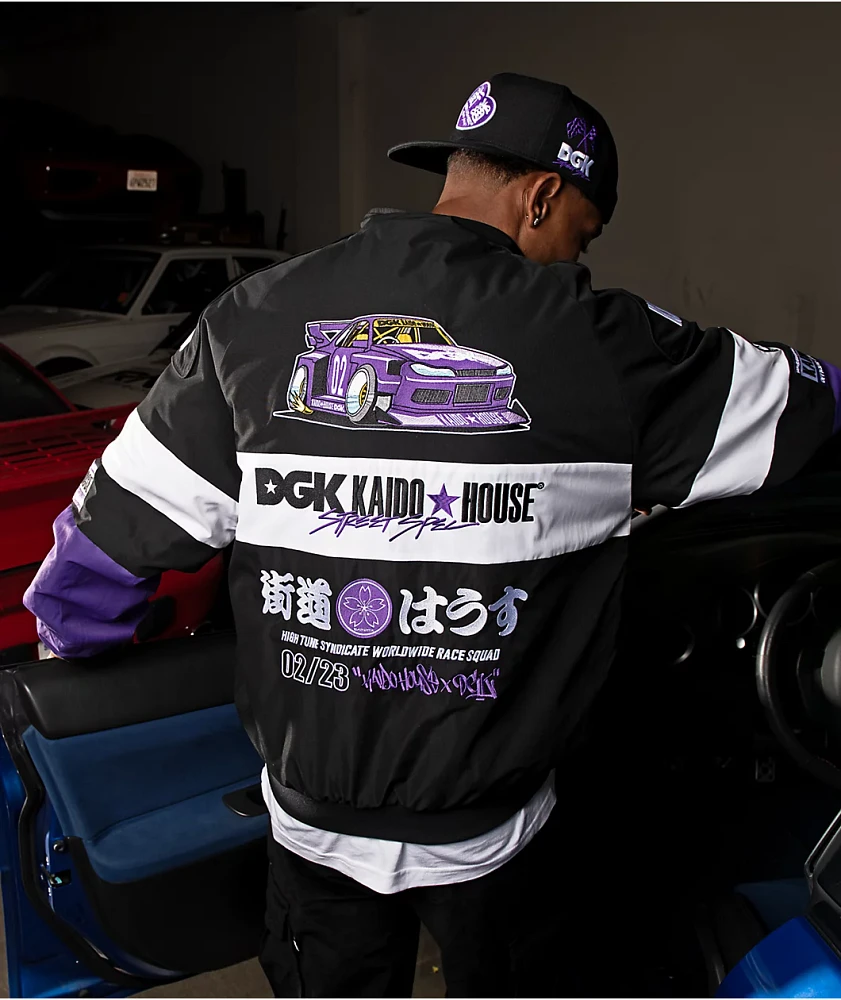 DGK x Kaido House Roulette Racer Black Racing Jacket | MainPlace Mall