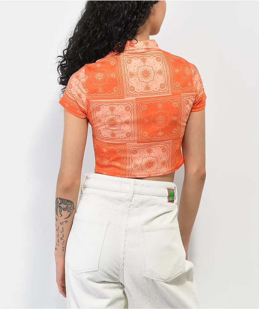 Orange bandana shirt discount