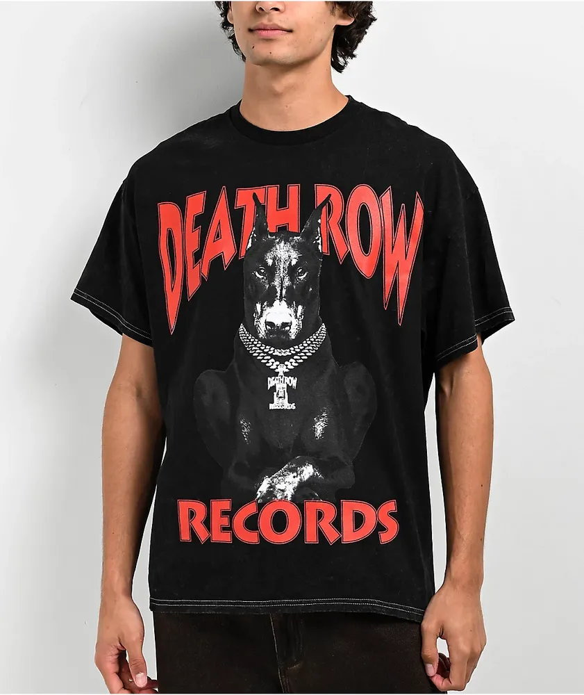 Death Row Chain Dog Black Wash T Shirt Hamilton Place