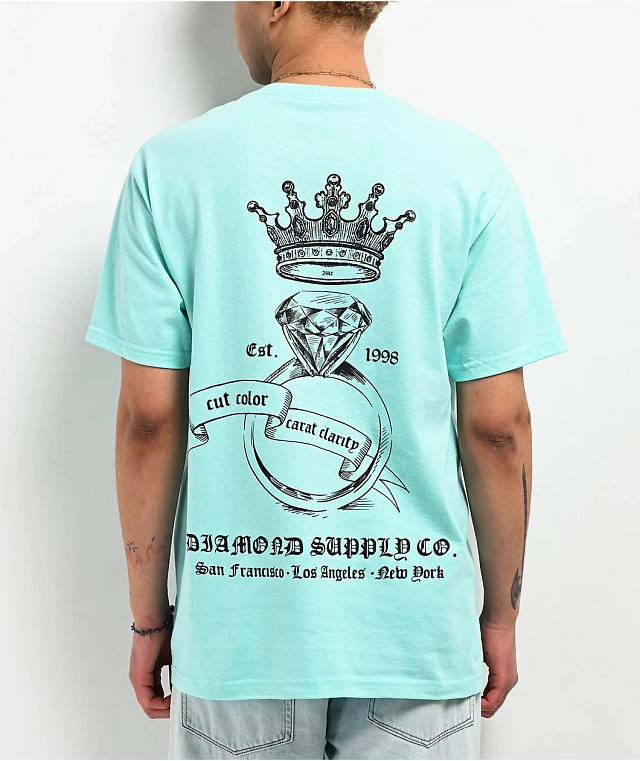 Diamond Supply Co. Cut Color Light Blue T-Shirt | MainPlace Mall