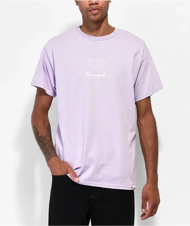 Diamond Supply Co. OG Center Sign Lavender T Shirt CoolSprings