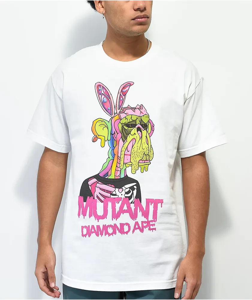 Diamond Supply Co. x Ape Mutant Ape Bunny White T Shirt