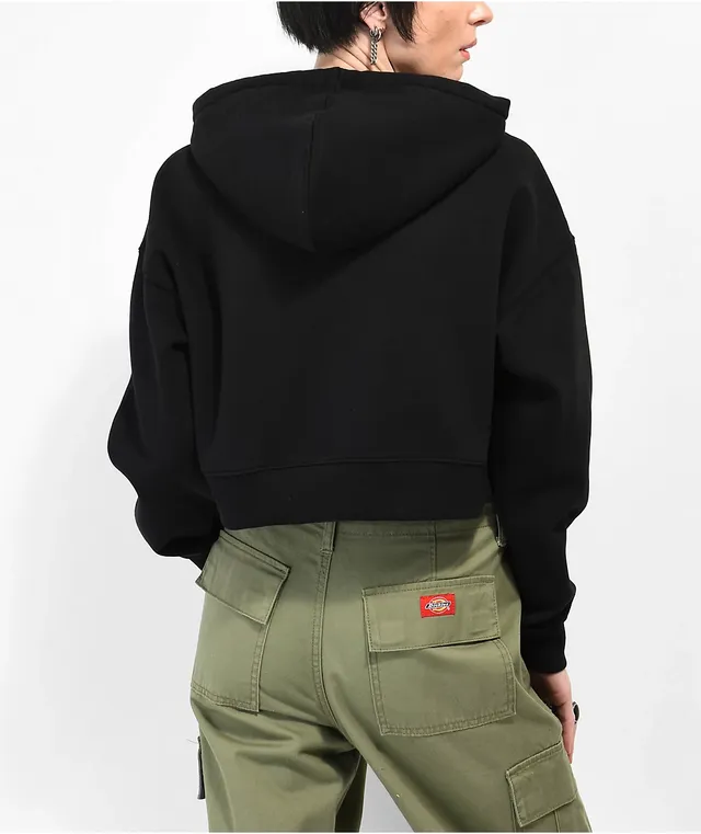 Dickies Logo Black Crop Hoodie Willowbrook Shopping Centre