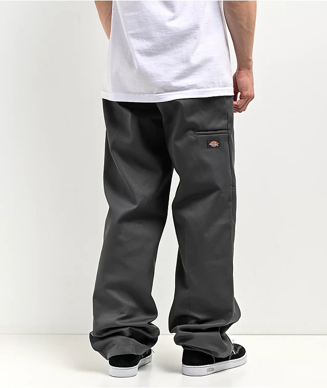 Dickies Loose Fit Charcoal Double Knee Work Pants | Arden Fair