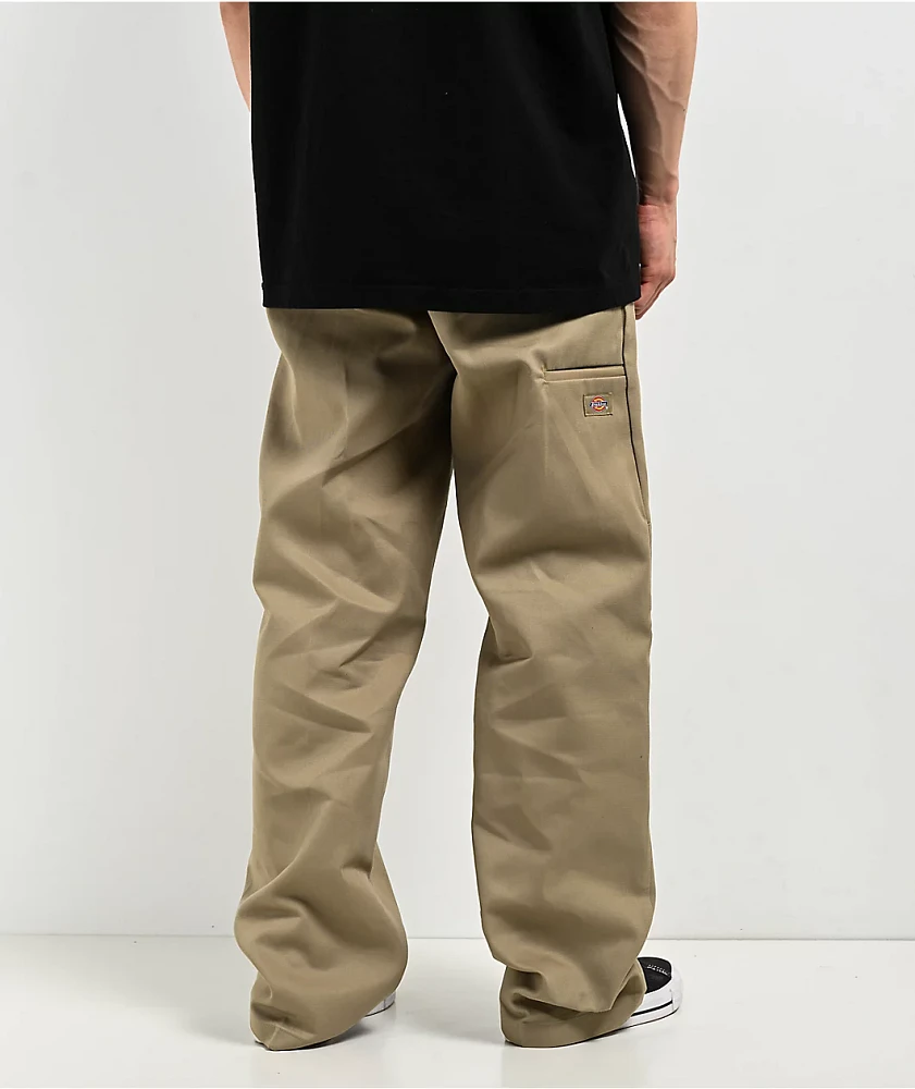 Dickies Loose Fit Khaki Double Knee Work Pants | Arden Fair