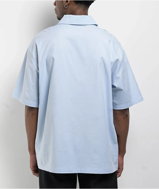 Dickies Ranch Light Blue Quarter Zip Work Shirt | Liberty Center