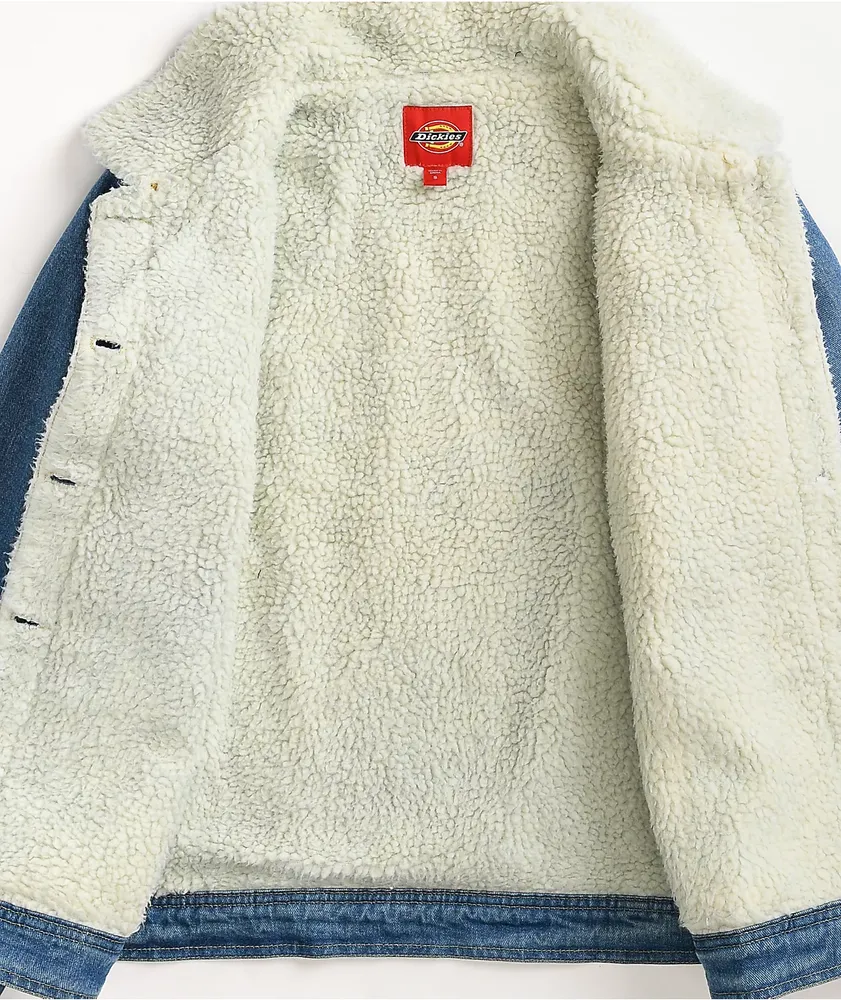 Dickies sherpa lined denim jacket shop