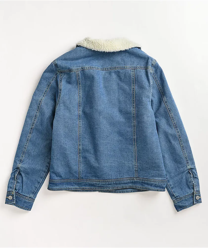Dickies sherpa cheap lined denim jacket