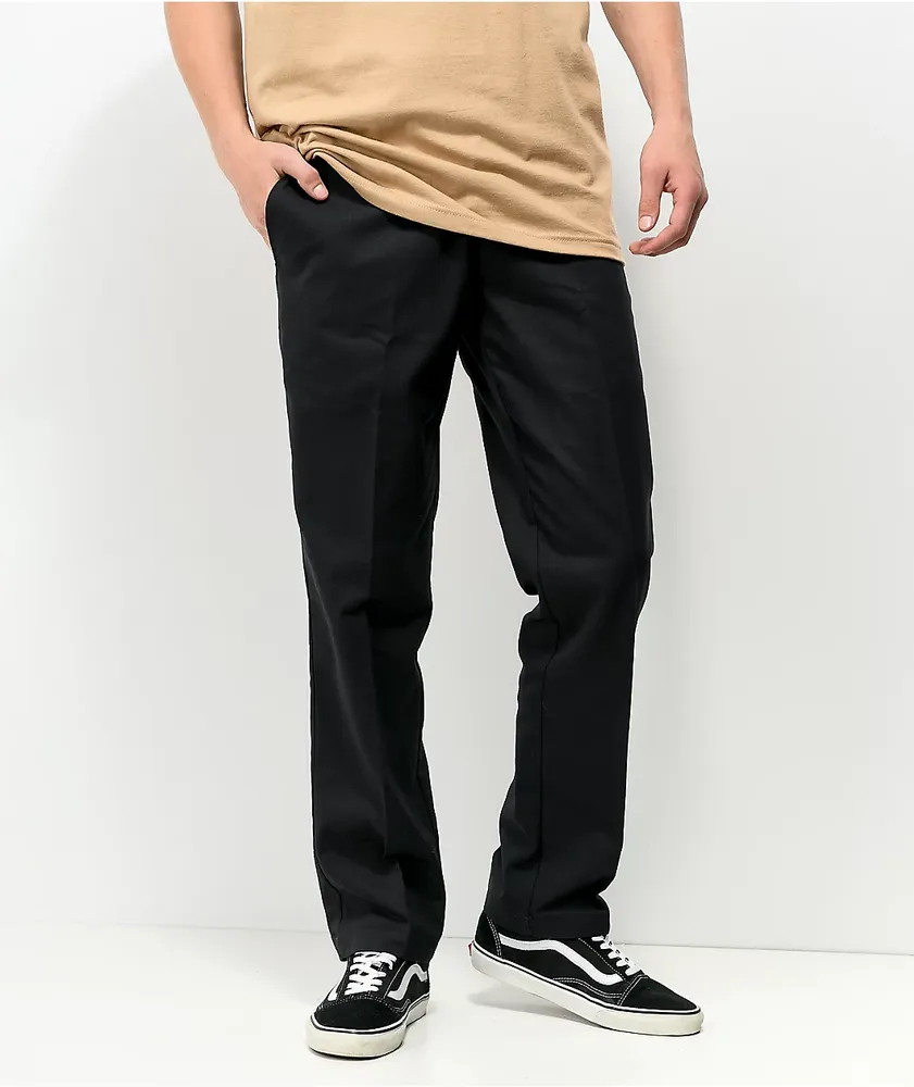 Dickies Skate Slim Straight Black Chino Pants | Hamilton Place