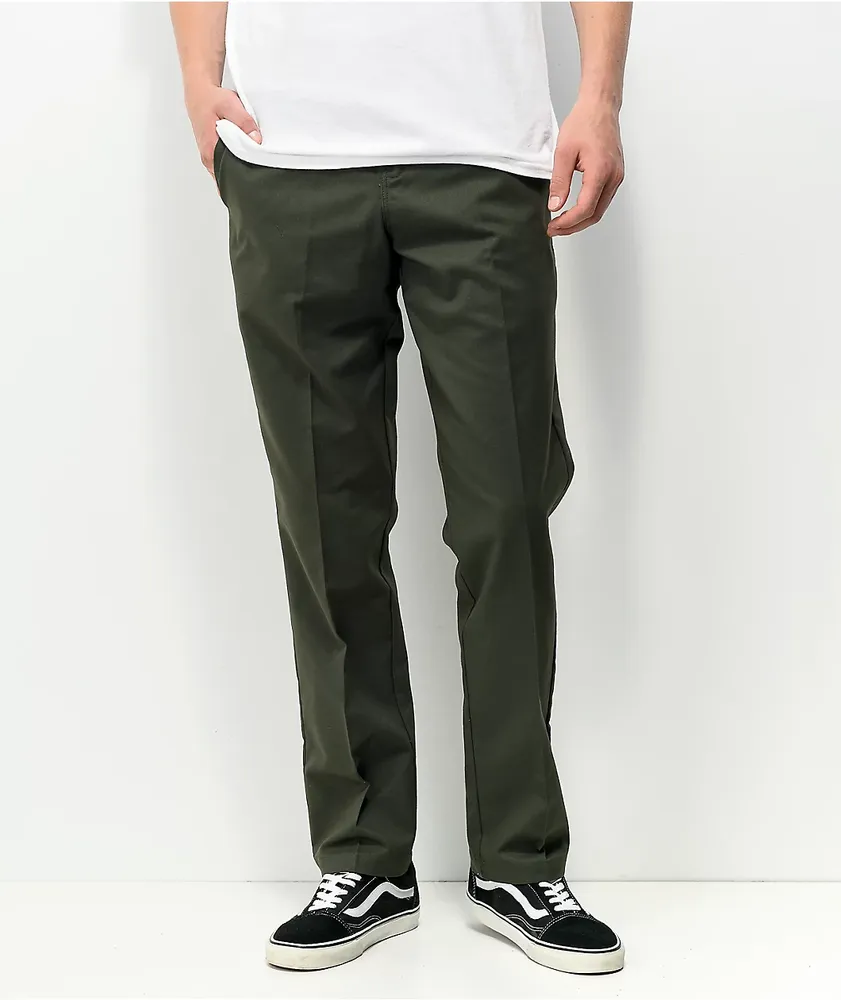 Dickies Skate Slim Straight Olive Chino Pants | CoolSprings Galleria