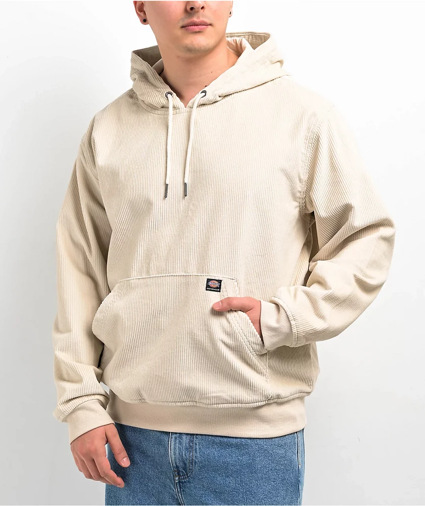 Dickies Skateboarding Tom Knox Corduroy Cream Hoodie | MainPlace Mall