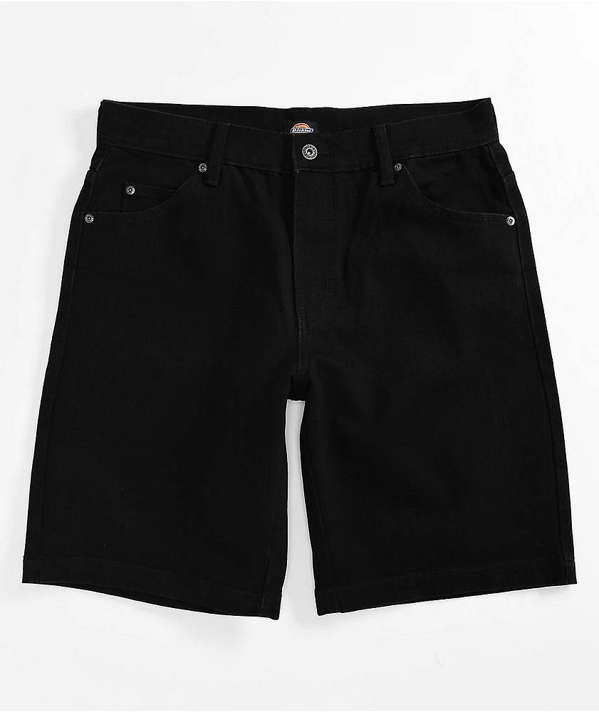 Dickies Wingville Black Denim Loose Fit Skate Shorts | MainPlace Mall