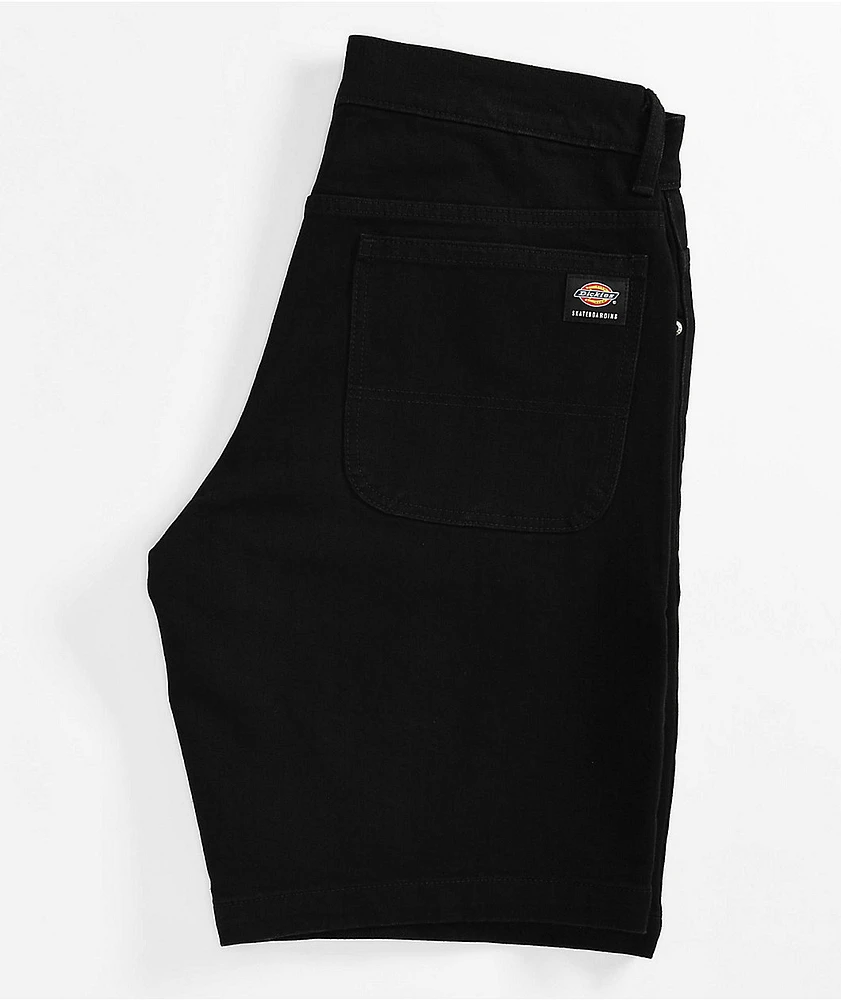 Dickies Wingville Black Denim Loose Fit Skate Shorts | MainPlace Mall