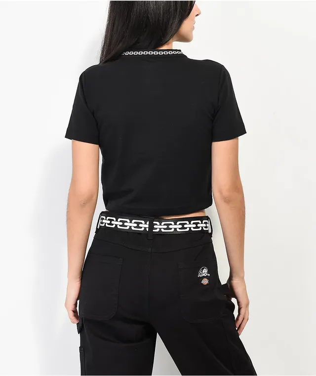 Dickies x Lurking Class by Sketchy Tank Black Crop T-Shirt