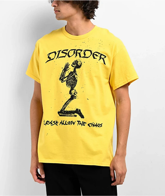 Disorder Allow The Chaos Yellow T-Shirt | MainPlace Mall